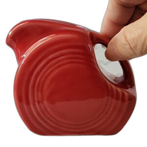 Fiestaware Fiesta Pitcher Mini Disk 5 Oz CERAMIC CONTAINER Scarlet Red